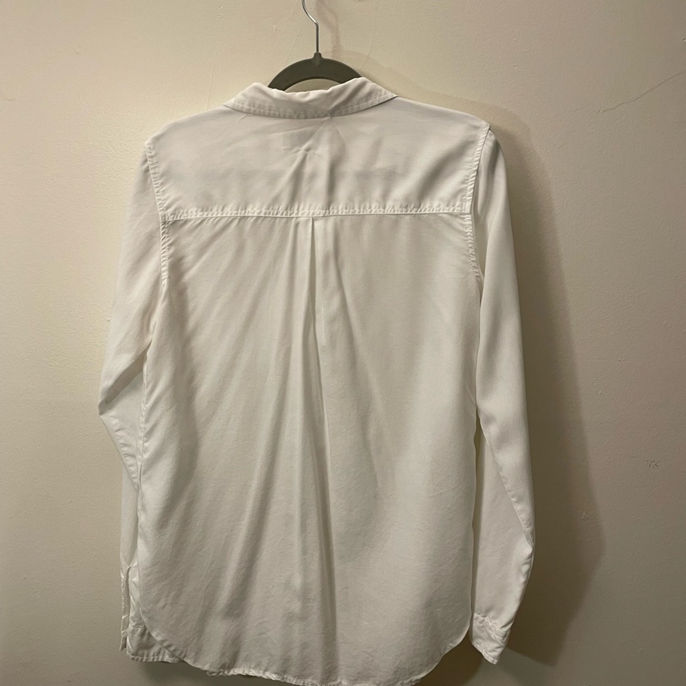 Euc: Thread Supply White Button Down Blouse - image 3